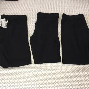3 pairs of Black leggings size L